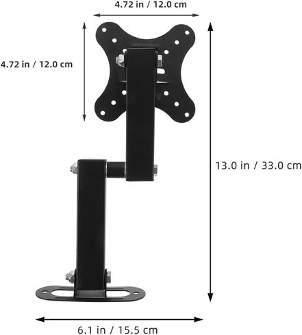2pcs Wall Mount Monitor Stand Adjustable Tilt Swivel Bracket for Screens Space-Saving Elevated Display Holder for Home Office Classroom in Saudi Arabia