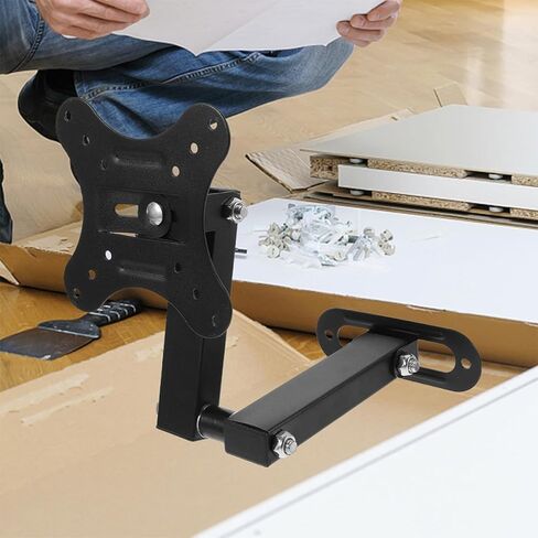 2pcs Wall Mount Monitor Stand Adjustable Tilt Swivel Bracket for Screens Space-Saving Elevated Display Holder for Home Office Classroom in Saudi Arabia
