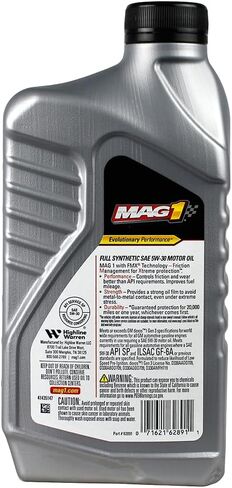MAG1 61790 Full Synthetic 5W-30 SN Motor Oil - 1 Quart Bottle Clear in Saudi Arabia