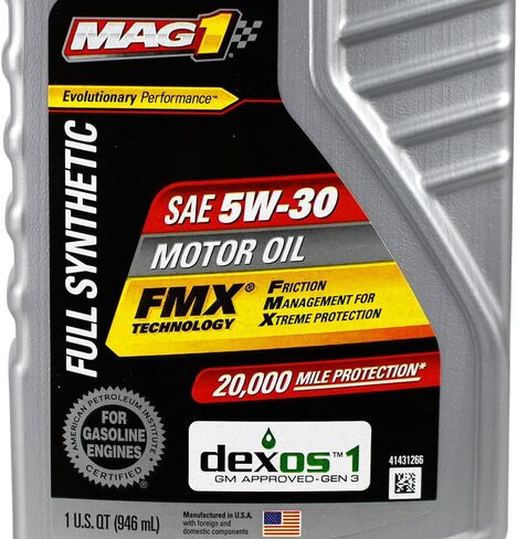 MAG1 61790 Full Synthetic 5W-30 SN Motor Oil - 1 Quart Bottle Clear in Saudi Arabia