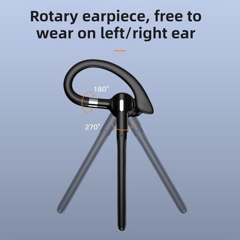 Tangxi 5.4 Headset, Wireless Single Ear Earphone with Dual Mic, ENC Noise Cancelling Earbud with Charging Case, 36Hrs Talk Time, for Trucker Driver Office Work in Saudi Arabia