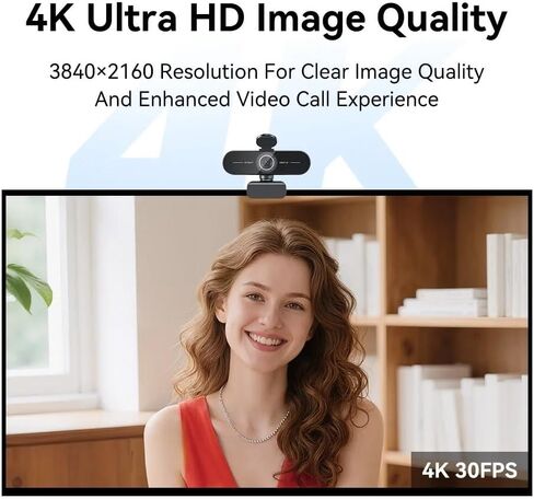 4K Ultra HD Webcam 1080P 60fps Web Camera C60E Autofocus USB Computer Camera for Live Streaming/Video Call/Conference(Webcam 4K) in Saudi Arabia