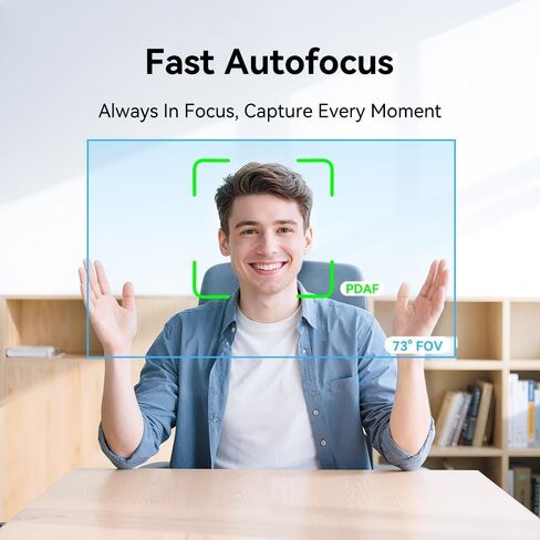 4K Ultra HD Webcam 1080P 60fps Web Camera C60E Autofocus USB Computer Camera for Live Streaming/Video Call/Conference(Webcam 4K) in Saudi Arabia