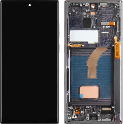 Galaxy S22 Ultra 5G LCD Display Screen Assembly Replacement for Samsung Galaxy S22 Ultra LCD Touch Digitizer Screen with Frame +Tool Kits S908U S908A US Version Black(TFT,Fingerprint not Support) in Saudi Arabia