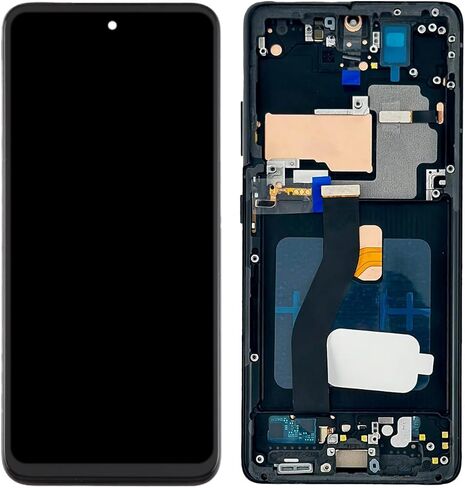 بديل شاشة Samsung Galaxy S21 Ultra لهاتف Samsung S21 Ultra 5G مع إطار SM-G998U G998A G998W SM-G998B/DS SM-G998N شاشة LCD رقمية تعمل باللمس أسود 6.8 in Kuwait