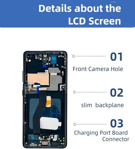 بديل شاشة Samsung Galaxy S21 Ultra لهاتف Samsung S21 Ultra 5G مع إطار SM-G998U G998A G998W SM-G998B/DS SM-G998N شاشة LCD رقمية تعمل باللمس أسود 6.8 in Kuwait