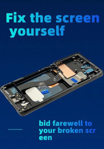 بديل شاشة Samsung Galaxy S21 Ultra لهاتف Samsung S21 Ultra 5G مع إطار SM-G998U G998A G998W SM-G998B/DS SM-G998N شاشة LCD رقمية تعمل باللمس أسود 6.8 in Kuwait
