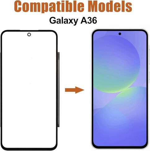 New Front Glass Panel for Samsung Galaxy A36 SM-A366E,SM-A366U,6.7" Front Outer Lens Glass Screen Replacement with OCA Repair Tools Kit-No LCD Screen and Touch Digitizer in Saudi Arabia