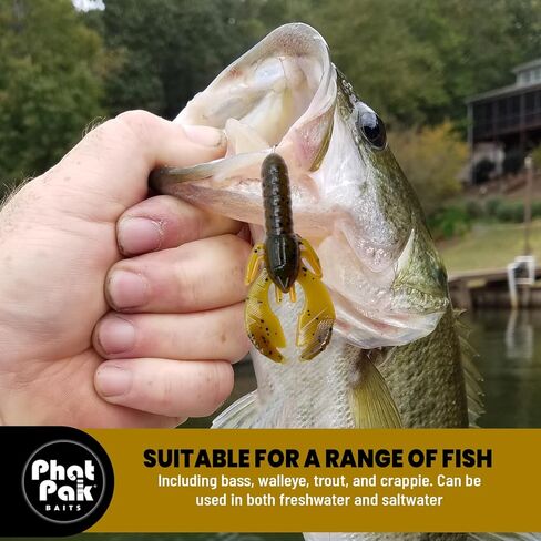 طُعم صيد السمك من Beasty Bug Jr Ned Rig Crawfish Finesse Bass من البلاستيك الناعم 20 قيراط 2.8 بوصة in Kuwait