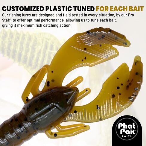 طُعم صيد السمك من Beasty Bug Jr Ned Rig Crawfish Finesse Bass من البلاستيك الناعم 20 قيراط 2.8 بوصة in Kuwait
