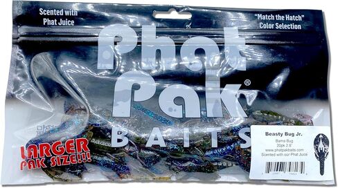 طُعم صيد السمك من Beasty Bug Jr Ned Rig Crawfish Finesse Bass من البلاستيك الناعم 20 قيراط 2.8 بوصة in Kuwait