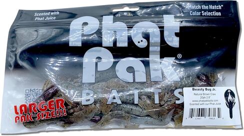 طُعم صيد السمك من Beasty Bug Jr Ned Rig Crawfish Finesse Bass من البلاستيك الناعم 20 قيراط 2.8 بوصة in Kuwait