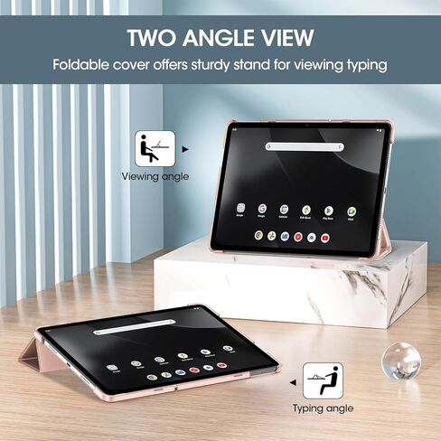 ProCase Rosegold Case and Screen Protector Bundle for Onn. 11" Tablet Pro 2024, Slim Stand Smart Cover and 2-Pack Tempered Glass Screen Protector in Saudi Arabia