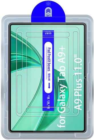 Tempered Glass Screen Protector Transparent Compatible for Samsung Galaxy Tab A9+/A9 Plus 11.0", with Auto-Alignment Tool in Saudi Arabia