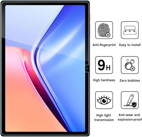 عبوتان من واقي الشاشة الزجاجي المقوى لجهاز DOOGEE Tab E3 Max Tablet مقاس 14 بوصة، شفاف فائق الوضوح مضاد للخدش وصلابة 9H in Kuwait