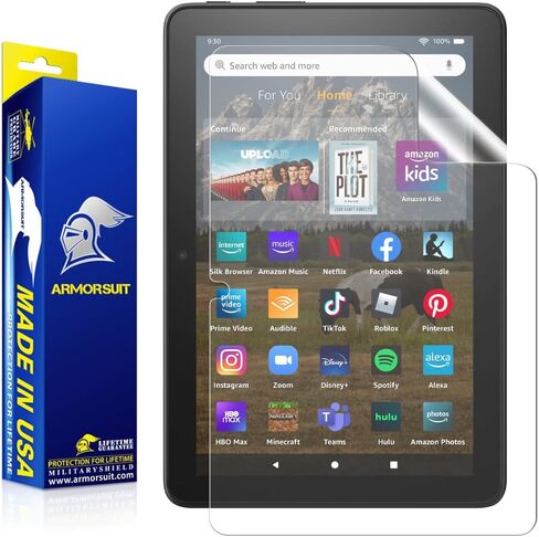 واقي شاشة مضاد للتوهج من ArmorSuit لجهاز Amazon Fire HD 8/HD 8 Plus/HD 8 Kids/HD 8 Kids Pro Tablet 8 بوصة (الجيل العاشر/الثاني عشر، إصدار 2020/2022) فيلم MilitaryShield غير لامع - صنع في الولايات المتحدة الأمريكية in Kuwait
