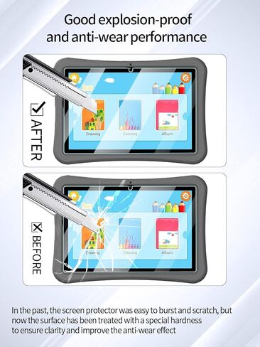 واقي شاشة لجهاز UMIDIGI G1 Tab Kids-GY Android 13 مقاس 10.1 بوصة، مضاد للخدش 9H صلابة اللمس الحساسة، حواف مستديرة 2.5D خالية من الفقاعات، سهل التركيب، عبوتان. in Kuwait