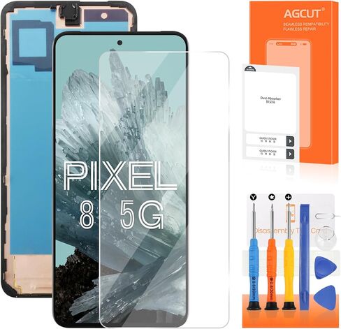 استبدال شاشة LCD الأصلية لـ Google Pixel 8 5G لشاشة Google Pixel 8 LCD GKWS6 G9BQD جزء إصلاح مجموعة رقمنة اللمس مع الإطار (مع وظيفة بصمة الإصبع) in Kuwait