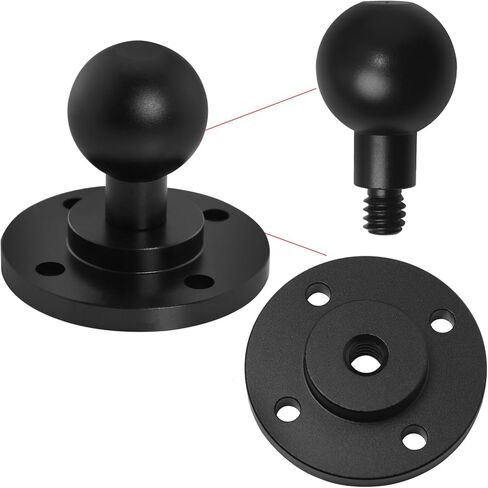 20mm Aluminum Alloy Ball Head with 1/4" Screw Interface Wall Camera Mount & Outdoor Mounting Base for Cameras, Phones, and Tablets (40mm Base) in Saudi Arabia