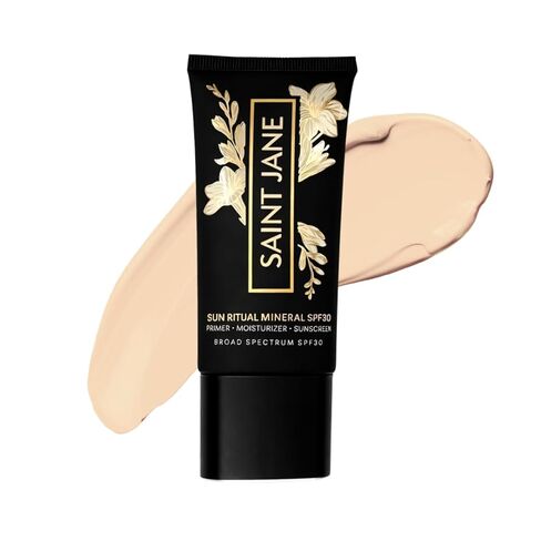 سانت جين - طقوس الشمس الفاخرة - واقي شمسي لتنعيم المسام بعامل حماية من الشمس SPF 30 | العناية بالبشرة النظيفة الفاخرة المملوءة بالزهور (1.7 أونصة | 50 مل) in Saudi Arabia