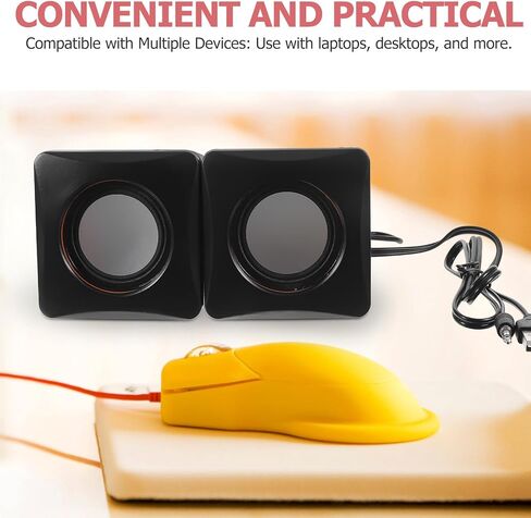 سماعات كمبيوتر صغيرة USB، مكبرات صوت محمولة لسطح المكتب لأجهزة الكمبيوتر والكمبيوتر المحمول، قابس USB سلكي، مكبرات صوت للوسائط المتعددة للاستخدام في المكتب والسفر in Kuwait