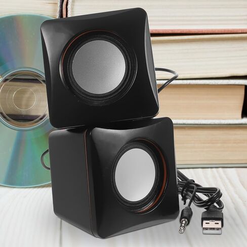 سماعات كمبيوتر صغيرة USB لنظام صوت سطح المكتب لأجهزة الكمبيوتر المحمول والكمبيوتر الشخصي، مكبر صوت سلكي مدمج للوسائط المتعددة مع طاقة USB، مناسب للاستخدام المنزلي والمكتب والألعاب in Kuwait