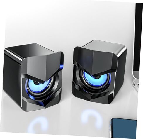 سماعات كمبيوتر صغيرة تعمل بمنفذ USB من BESPORTBLE مع مضخم صوت، صوت كمبيوتر محمول مدمج متعدد الوسائط للمكتب المنزلي، إصدار ترقية أسود متوافق مع تيار مستمر 5 فولت in Kuwait
