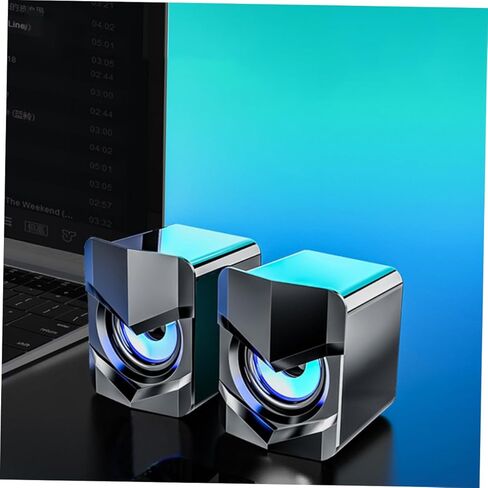 سماعات كمبيوتر صغيرة تعمل بمنفذ USB من BESPORTBLE مع مضخم صوت، صوت كمبيوتر محمول مدمج متعدد الوسائط للمكتب المنزلي، إصدار ترقية أسود متوافق مع تيار مستمر 5 فولت in Kuwait