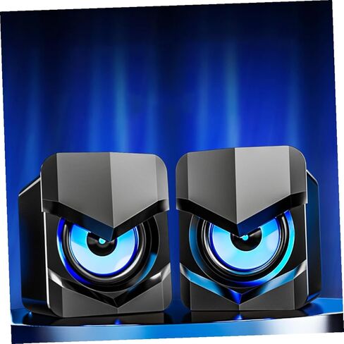 مكبرات صوت كمبيوتر متعددة الوسائط صغيرة الحجم تعمل بمنفذ USB من DOITOOL مع مضخم صوت جهوري، صوت مكتبي سلكي مدمج للكمبيوتر المكتبي والمنزلي، أسود، متوافق مع DC5v in Saudi Arabia