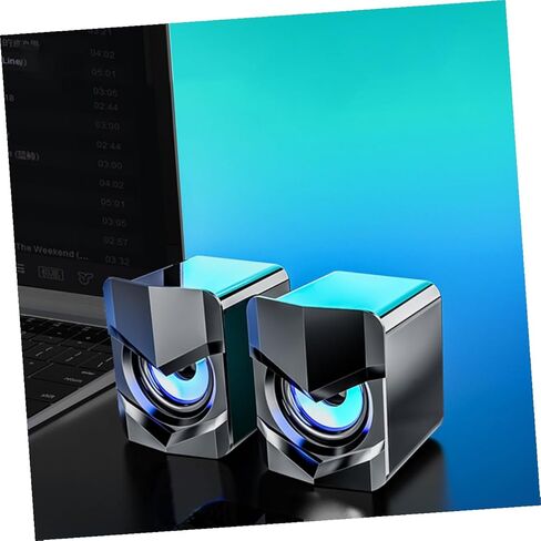 مكبرات صوت كمبيوتر متعددة الوسائط صغيرة الحجم تعمل بمنفذ USB من DOITOOL مع مضخم صوت جهوري، صوت مكتبي سلكي مدمج للكمبيوتر المكتبي والمنزلي، أسود، متوافق مع DC5v in Saudi Arabia
