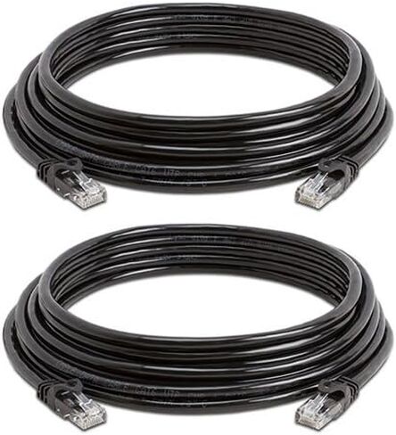 CAT 6 500MHz UTP ETHERNET LAN Network Cable - 50 FT Yellow - Pack of 2 in Saudi Arabia