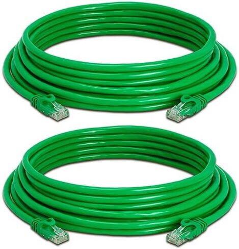 CAT 6 500MHz UTP ETHERNET LAN Network Cable - 50 FT Yellow - Pack of 2 in Saudi Arabia