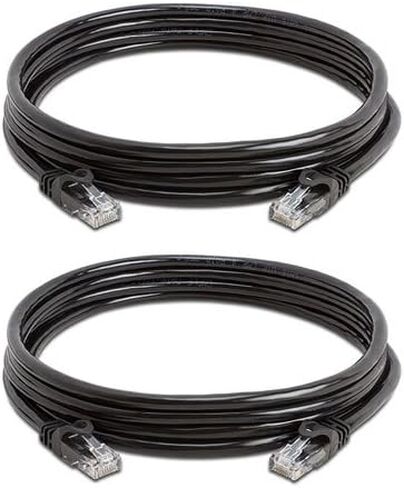CAT 6 500MHz UTP ETHERNET LAN Network Cable - 50 FT Yellow - Pack of 2 in Saudi Arabia