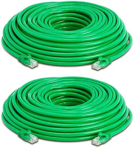 CAT 6 500MHz UTP ETHERNET LAN Network Cable - 50 FT Yellow - Pack of 2 in Saudi Arabia