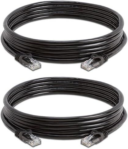 CAT 6 500MHz UTP ETHERNET LAN Network Cable - 50 FT Yellow - Pack of 2 in Saudi Arabia