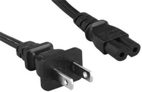 سلك طاقة تيار متردد بطول 10 أقدام وشقين من Kentek NEMA1-15P/IEC320 C7 18 AWG 10A 125V أسود غير مستقطب شكل 8 in Kuwait