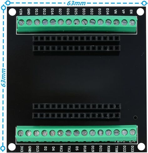 3 قطعة متوافقة مع ESP32 ESP32S 30Pin GPIO 1 إلى 2 Pin توسيع لوحة القطع لاردوينو in Kuwait