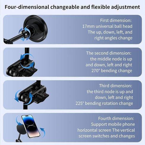Magnetic Door-Mount Phone Holder for Tesla Model Y/3, Aluminum Alloy Construction, 4D Adjustable Car Mount with Super Magnetism, Original Hole Installation Compatible in Saudi Arabia