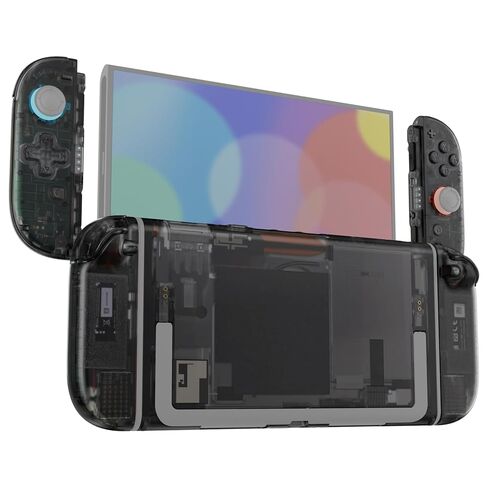 eXtremeRate DIY Replacement Shell Buttons (D-Pad Ver) for Nintendo Switch 2, Full Set Rear Back Plate Controller Housing Buttons for Switch 2 Console & Joycon 2 - Deluxe Version - Clear Atomic Purple in Saudi Arabia