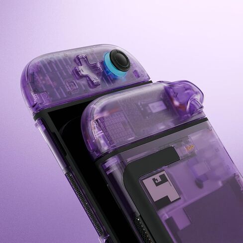 eXtremeRate DIY Replacement Shell Buttons (D-Pad Ver) for Nintendo Switch 2, Full Set Rear Back Plate Controller Housing Buttons for Switch 2 Console & Joycon 2 - Deluxe Version - Clear Atomic Purple in Saudi Arabia
