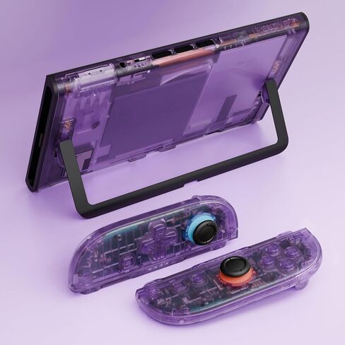 eXtremeRate DIY Replacement Shell Buttons (D-Pad Ver) for Nintendo Switch 2, Full Set Rear Back Plate Controller Housing Buttons for Switch 2 Console & Joycon 2 - Deluxe Version - Clear Atomic Purple in Saudi Arabia