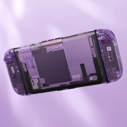 eXtremeRate DIY Replacement Shell Buttons (D-Pad Ver) for Nintendo Switch 2, Full Set Rear Back Plate Controller Housing Buttons for Switch 2 Console & Joycon 2 - Deluxe Version - Clear Atomic Purple in Saudi Arabia