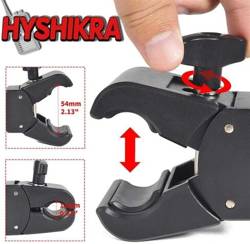 Universal Quick-Adjust Clamp with 1/4 Inch Thread Compatibility, 13-54mm Width Adjustable Grip for Camera, Light, Desk, Tactical Gear Mounting in Saudi Arabia