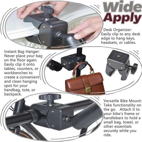 Universal Quick-Adjust Clamp with 1/4 Inch Thread Compatibility, 13-54mm Width Adjustable Grip for Camera, Light, Desk, Tactical Gear Mounting in Saudi Arabia