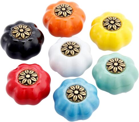 Cabinet Drawer Handle 1 Pcs Ceramic Cabinet Knob Drawer Pull Handle Design Porcelain Handle Cupboard Door Knob Kids Furniture Pull(G) in Saudi Arabia