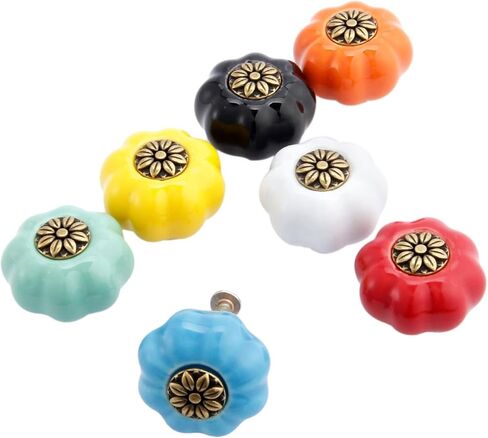 Cabinet Drawer Handle 1 Pcs Ceramic Cabinet Knob Drawer Pull Handle Design Porcelain Handle Cupboard Door Knob Kids Furniture Pull(G) in Saudi Arabia