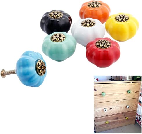 Cabinet Drawer Handle 1 Pcs Ceramic Cabinet Knob Drawer Pull Handle Design Porcelain Handle Cupboard Door Knob Kids Furniture Pull(G) in Saudi Arabia