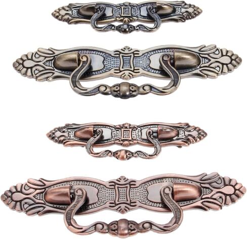 Cabinet Drawer Handle 64/96mm Furniture Handle Vintage Zinc Alloy Door Pull Knob Dresser Drawer Cabinet Cupboard Wardrobe Kitchen Pull Handle(A 64mm) in Saudi Arabia