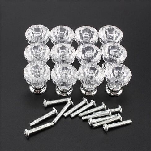 Cabinet Drawer Handle 25mm 10 Pack Tranparent Acrylic Kitchen Door Knobs Clear Drawer Cabinet Dresser Cupboard Pull Handle Bedroom Dropping in Saudi Arabia
