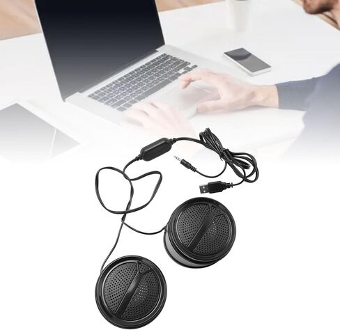 مكبر صوت للكمبيوتر المكتبي، مكبر صوت هاي فاي سلكي USB مع عجلة التحكم في مستوى الصوت، صوت جهير محسن للكمبيوتر المحمول والكمبيوتر اللوحي (غير مضيء) in Kuwait